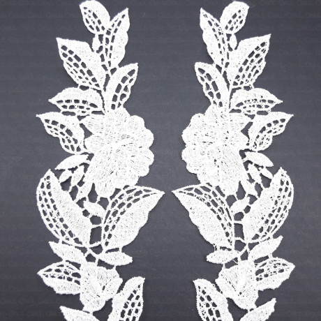 Guipure appliqués 165 mm white, black 2259