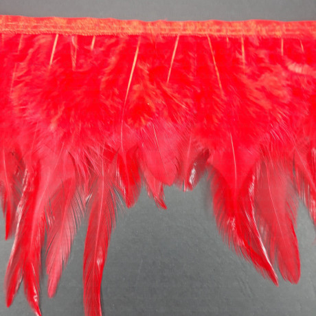 Feathers on tape 13cm /1y red 177