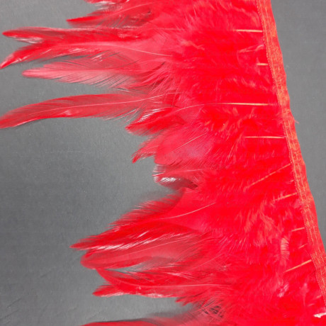 Pióra na taśmie czerwone  