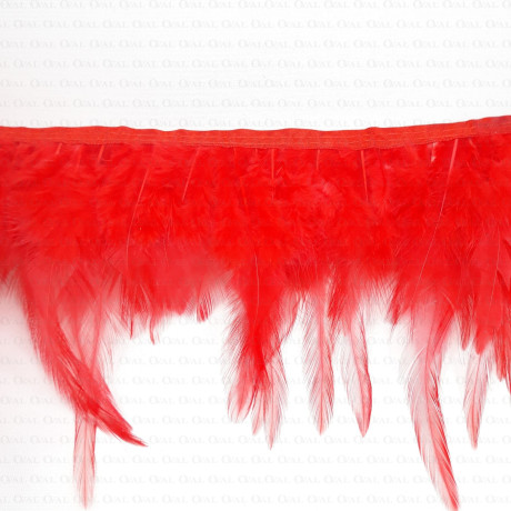 Feathers on tape 13cm /1y red 177