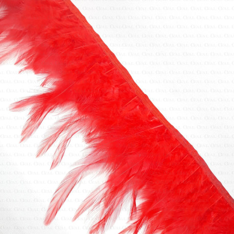 Feathers on tape 13cm /1y red 177