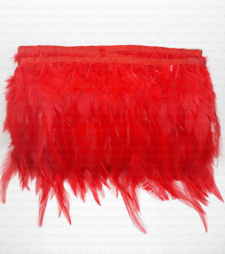 Feathers on tape 13cm /1y red 177