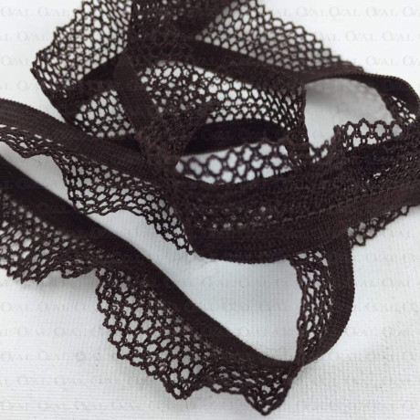 Elastic lace 17mm white, black, brown 298