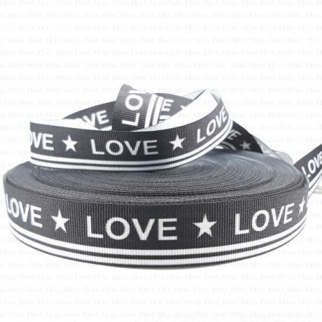 decorative ribbon with 'love' inscriptions