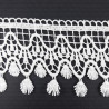 Guipure lace with fringes – white, ecru, navy blue 75mm 2270