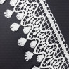 Guipure lace with fringes – white, ecru, navy blue 75mm 2270
