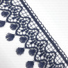 Guipure lace with fringes – white, ecru, navy blue 75mm 2270