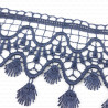 Guipure lace with fringes – white, ecru, navy blue 75mm 2270