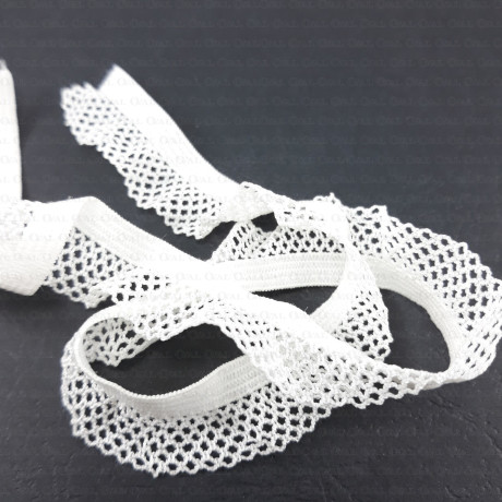 Elastic lace 17mm white, black, brown 298