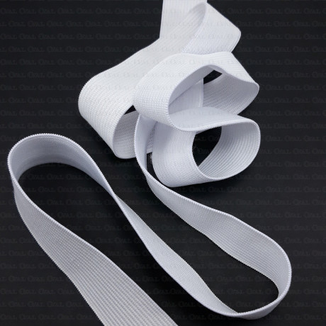 White elastic 25m / various widths no. 2281