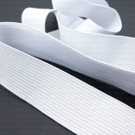 White elastic 25m / various widths no. 2281