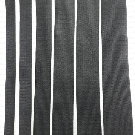 Black rubber various widths, 5 m package 0011
