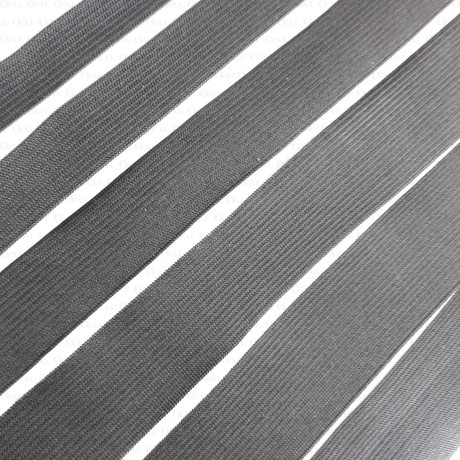 Black rubber various widths, 5 m package 0011