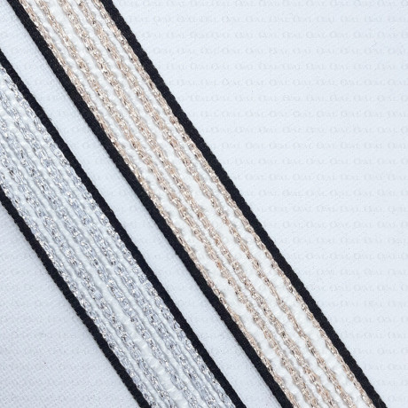 Decorative tape 15mm, 25mm gold and silver 2303