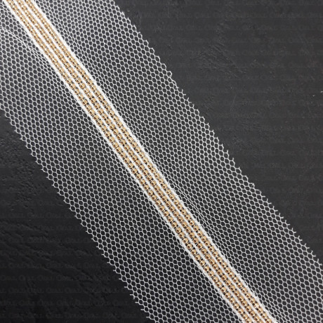 Decorative tape on tulle 50mm 183