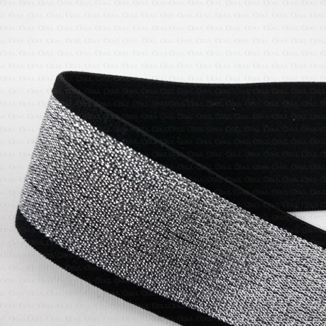 Guma ozdoba 38mm złota i srebrna 2309