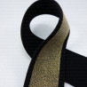 Elastic trim 38mm gold and silver 2309