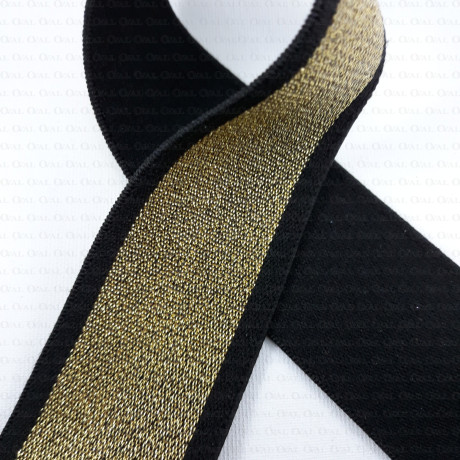 Guma ozdoba 38mm złota i srebrna 2309