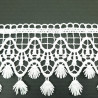 Guipure lace with fringes – white, ecru, navy blue 75mm 2270