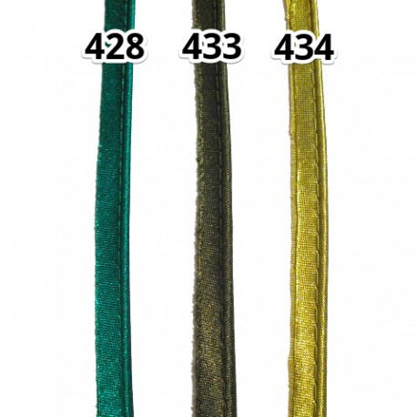 Lamówka ze sznurkiem - wypustka (pajping) 5 m.b. nr 433 ZIELONY - 727