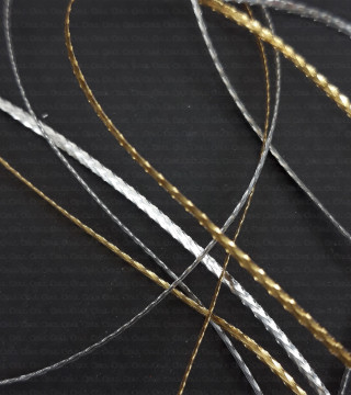 Metallic cord gold, silver 1.5 mm 2316