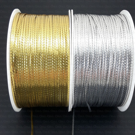 Metallic cord gold, silver 1.5 mm 2316