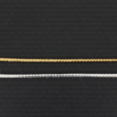 Sznurek metalizowany zloty,srebrny 2mm 2317