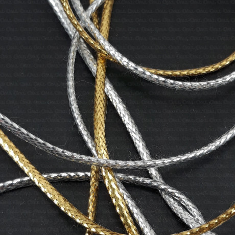 Metallic cord gold, silver 2mm 2317