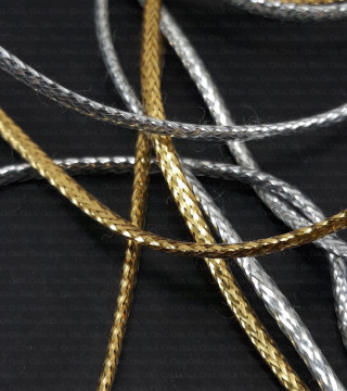 Metallic cord gold, silver 2mm 2317