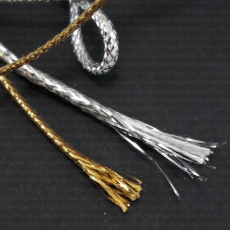 Sznurek metalizowany zloty,srebrny 2mm 2317