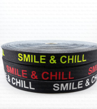 Decorative ribbon with inscriptions 15mm 2292 50m, 1m