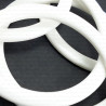White/black plastic wheel 60 mm, no. 2036