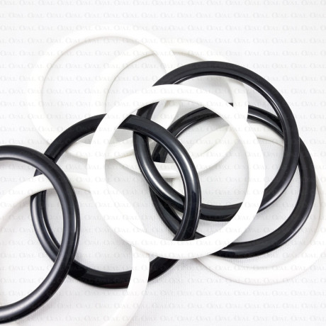 White/black plastic wheel 60 mm, no. 2036