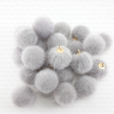 Pendant - pompom 15mm / 1 piece or 10 pieces 2361