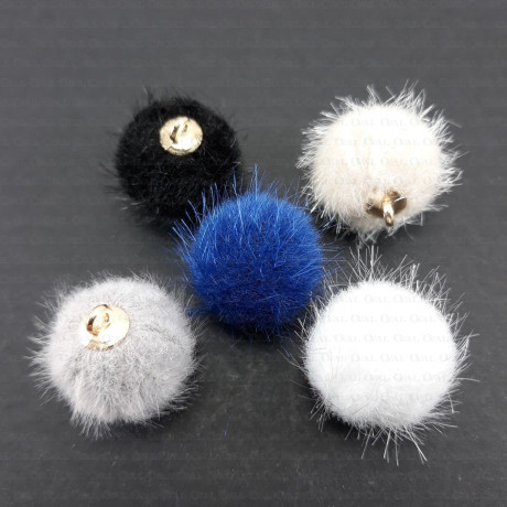 Pendant - pompom 15mm / 1 piece or 10 pieces 2361