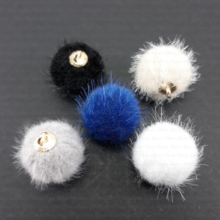 Pendant - pompom 15mm / 1 piece or 10 pieces 2361