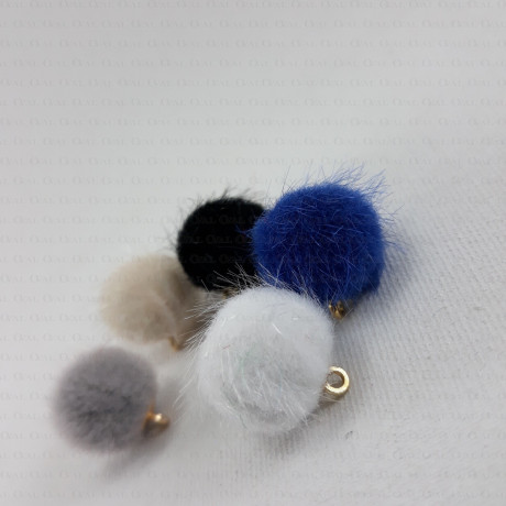 Pendant - pompom 15mm / 1 piece or 10 pieces 2361