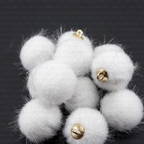 Pendant - pompom 15mm / 1 piece or 10 pieces 2361