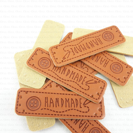 Eco-leather HANDMADE patches 10 or 50 pcs 2363