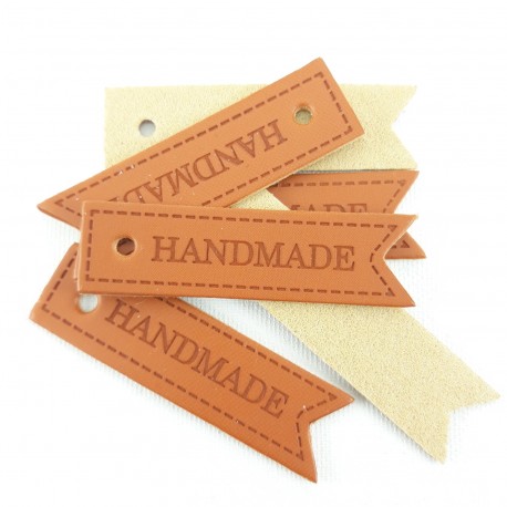 Naszywka z ekoskóry HANDMADE 10 szt 2364 - 7658