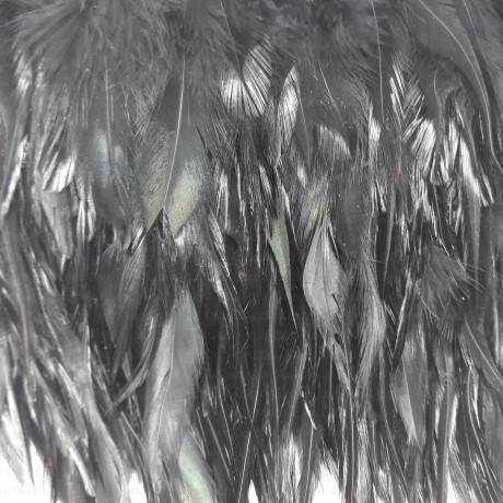 Black feather haberdashery, black feathers on tape | Wholesale