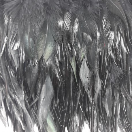 Czarne pióra - Taśma dekoracyjna w wymiarze 1m.b. - 7686