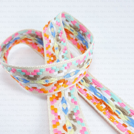 Ethnic decorative ribbon 25mm 2372