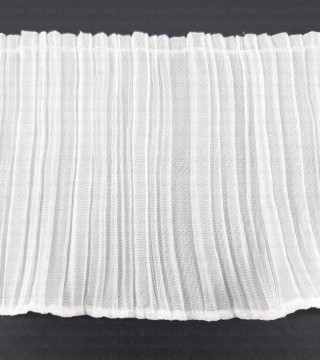 Decorative tape, white frill 110mm/1m 2079