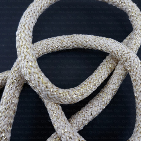 Cord with silver or gold thread 7mm 1691