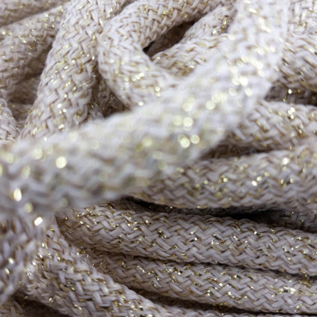 Cord with silver or gold thread 7mm 1691