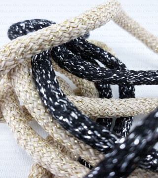 Cord with silver or gold thread 7mm 1691