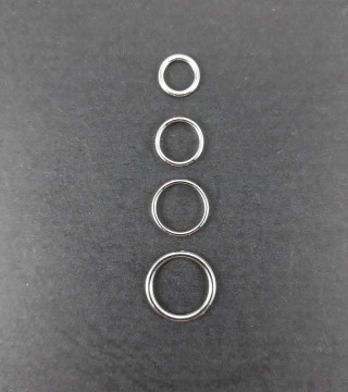 Ring for straps 6, 8, 10, 12, 16mm silver, 10 or 200 pcs 1112
