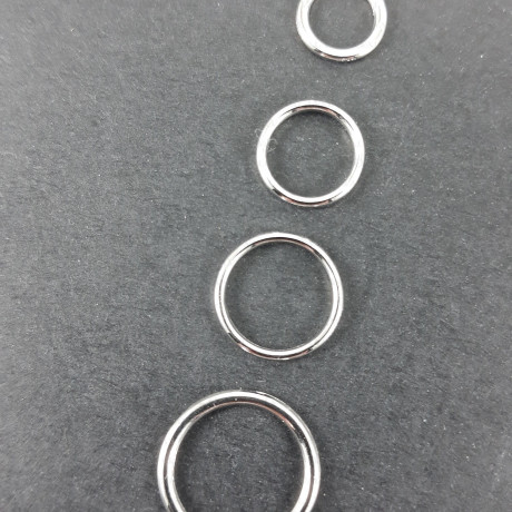 Ring for straps 6, 8, 10, 12, 16mm silver, 10 or 200 pcs 1112