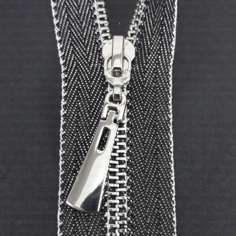 Decorative metal zips 60 cm 1832